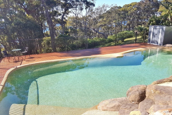 Get your morning sun at the pool